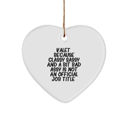 Valet Heart Ornament Christmas Gift for Coworkers Idea - Image 1