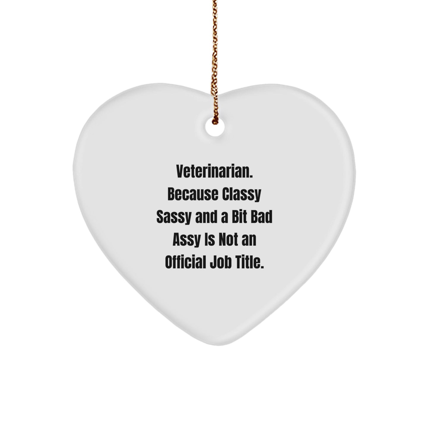 Veterinarian Heart Ornament Favorite for Kids Surprise Xmas Holiday Gift - Image 1