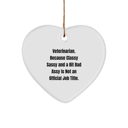 Veterinarian Heart Ornament Favorite for Kids Surprise Xmas Holiday Gift - Image 1