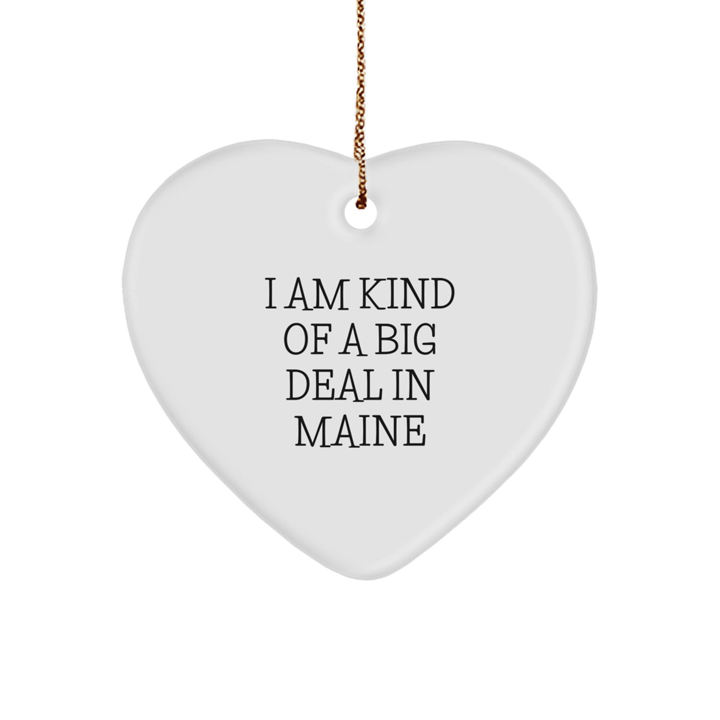 Playful Maine Heart Ornament for Friends Christmas Gift - Image 1