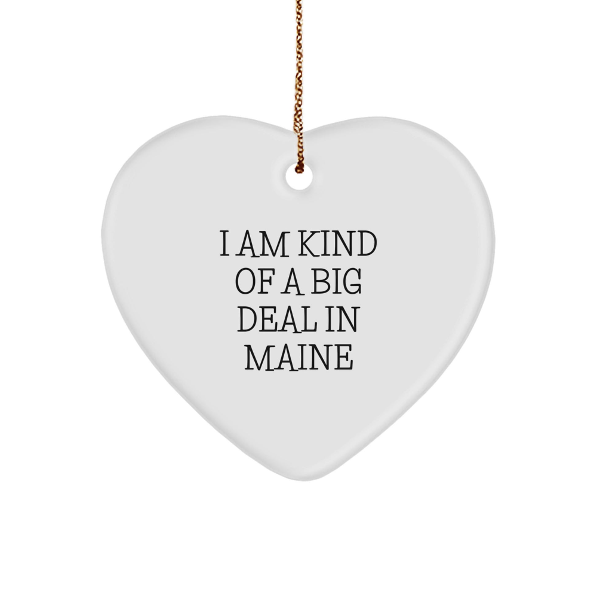 Playful Maine Heart Ornament for Friends Christmas Gift - Image 1
