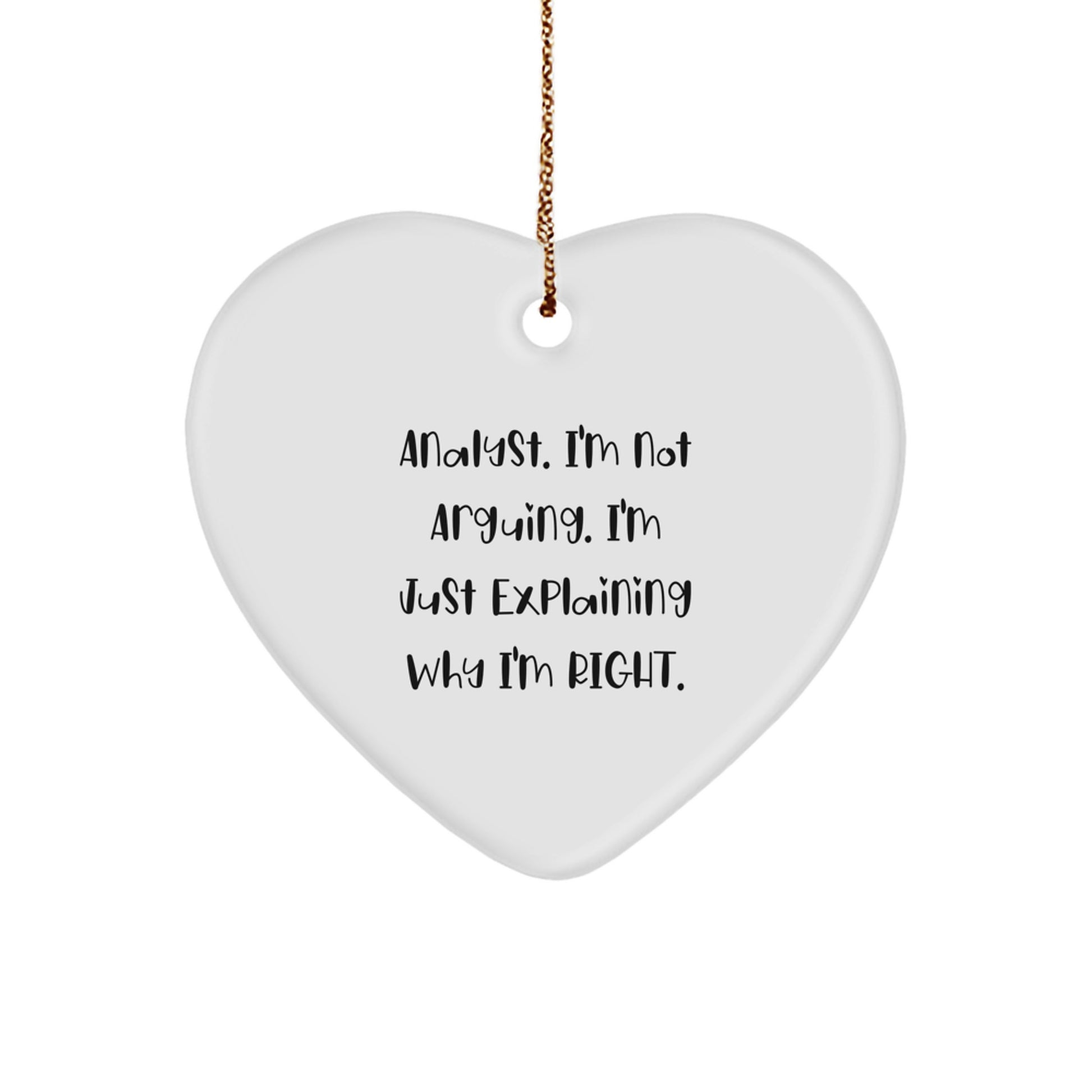 Funny Analyst Gifts, Heart Ornament for Christmas Unique Gifts from Friends, Coworkers, Family to Analysts, Men, Women - Image 1