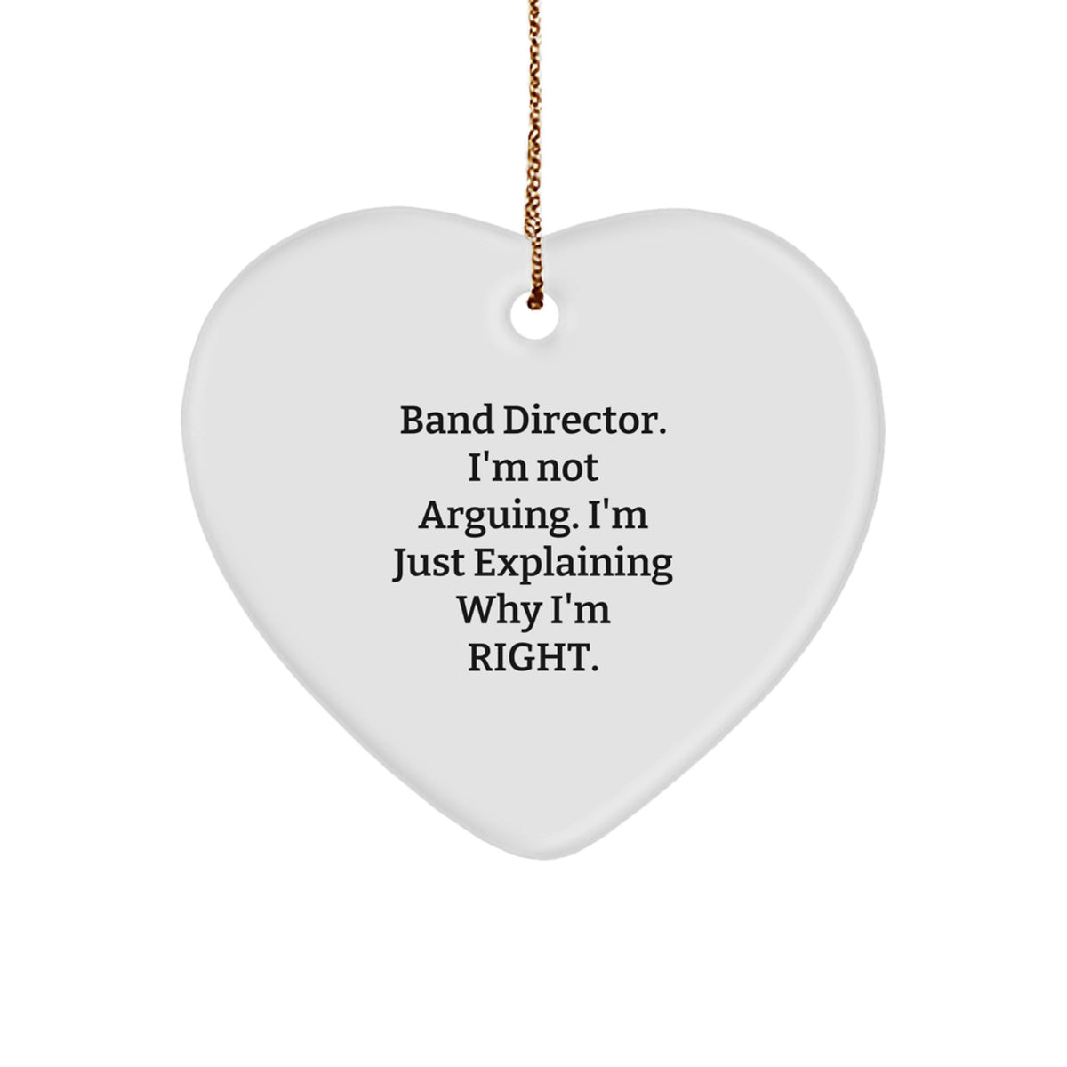Bold Band Director Whimsical Novelty Christmas Ornament for Friends Gift - Image 1