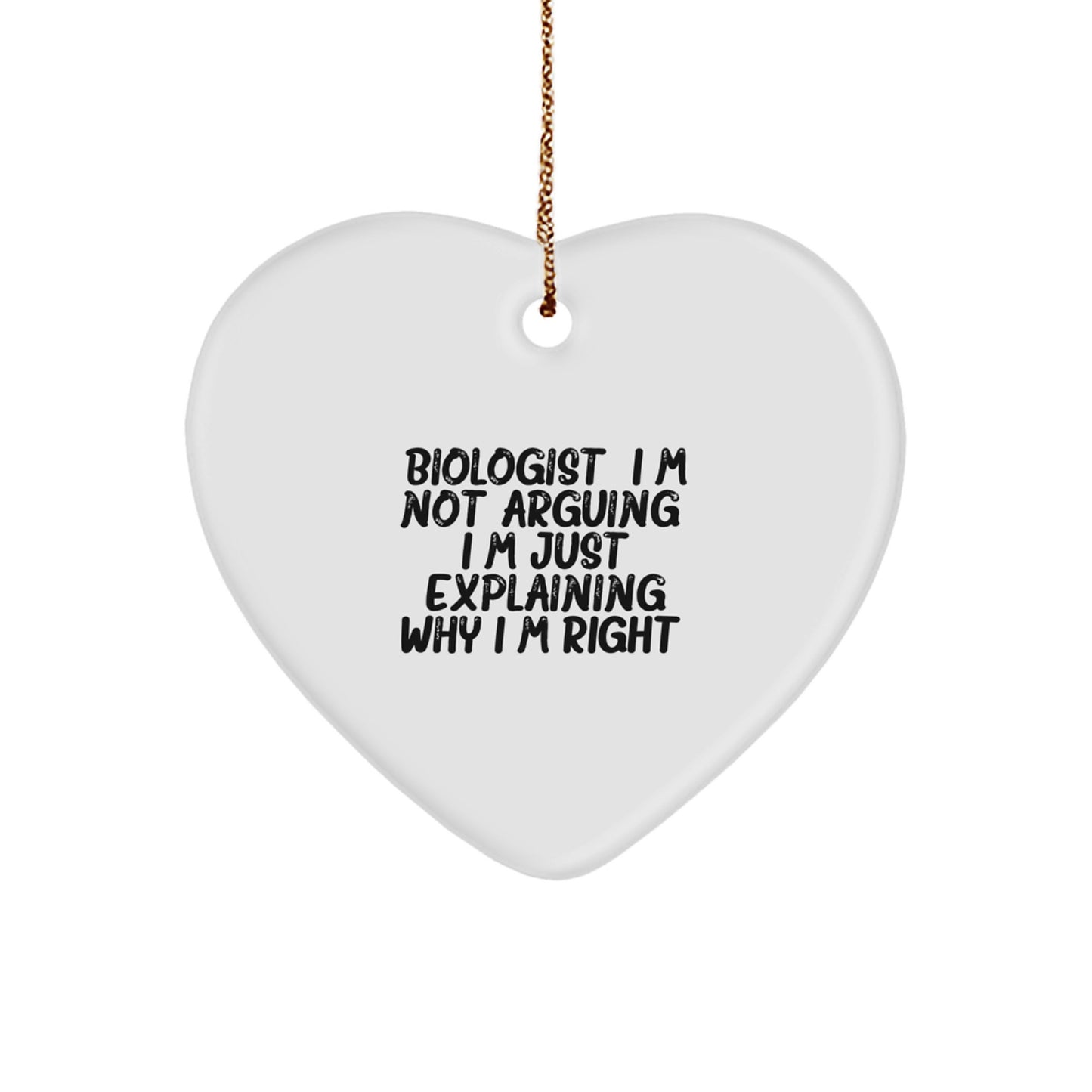 Favorite Biologist Heart Ornament for Kids – Holiday Christmas Gift - Image 1