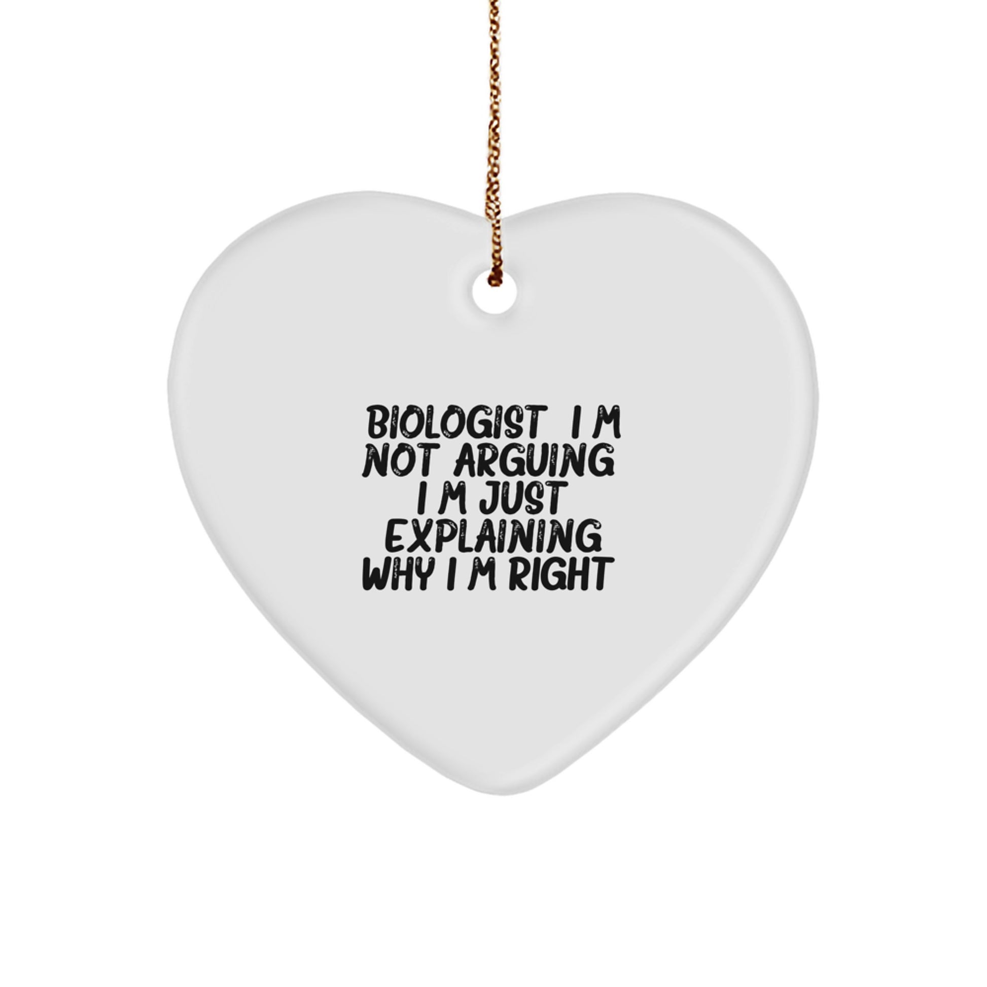 Favorite Biologist Heart Ornament for Kids – Holiday Christmas Gift - Image 1