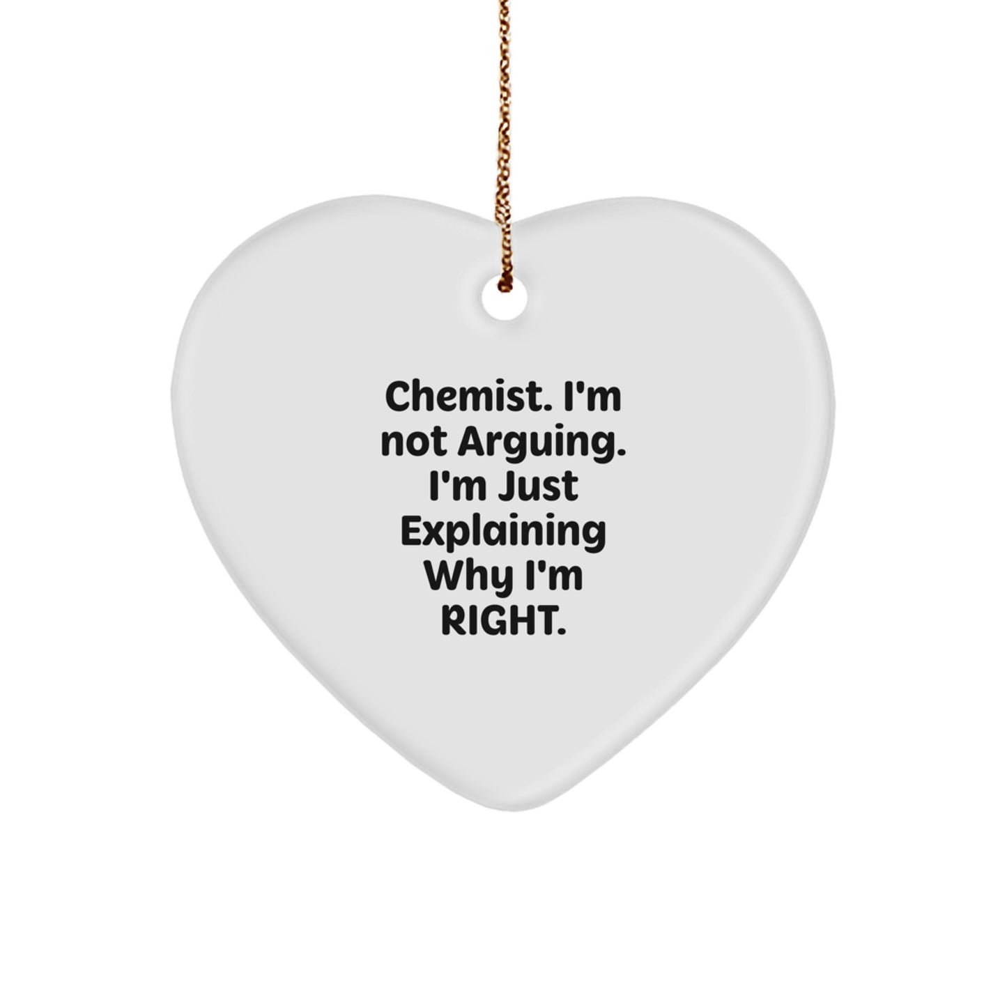 Christmas Gift for Teens Surprise Chemist Heart Ornament - Image 1