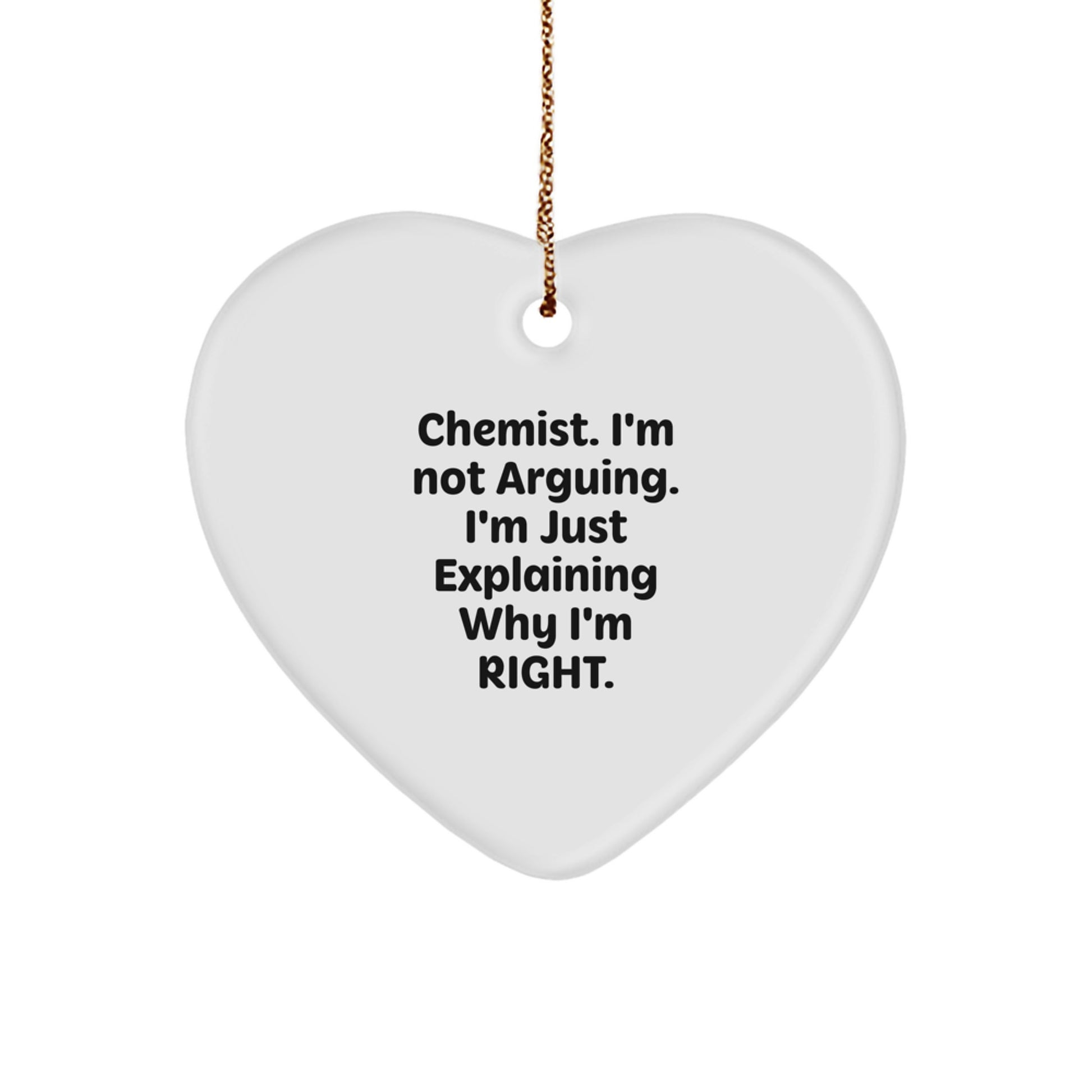 Christmas Gift for Teens Surprise Chemist Heart Ornament - Image 1