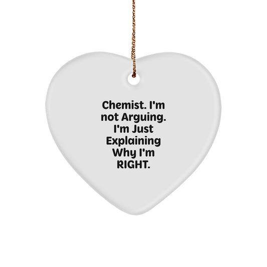 Christmas Gift for Teens Surprise Chemist Heart Ornament - Image 1