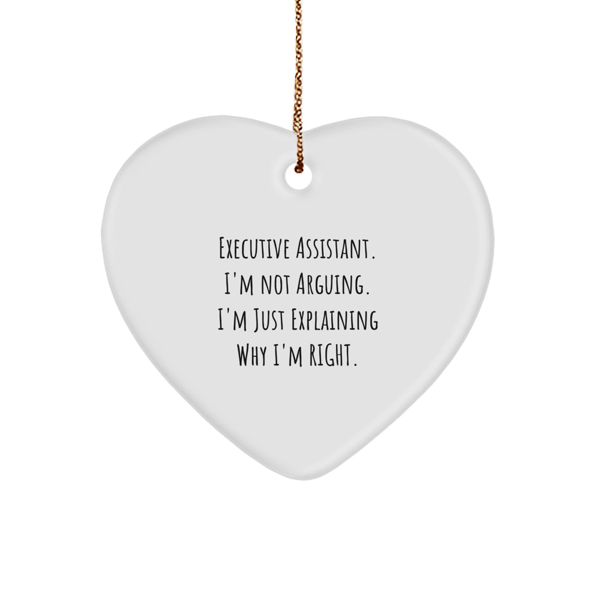 Funny Executive Assistant Gifts from Friends, Heart Ornament for Christmas Unique Gifts, Gifts for Executive Assistant - Image 1