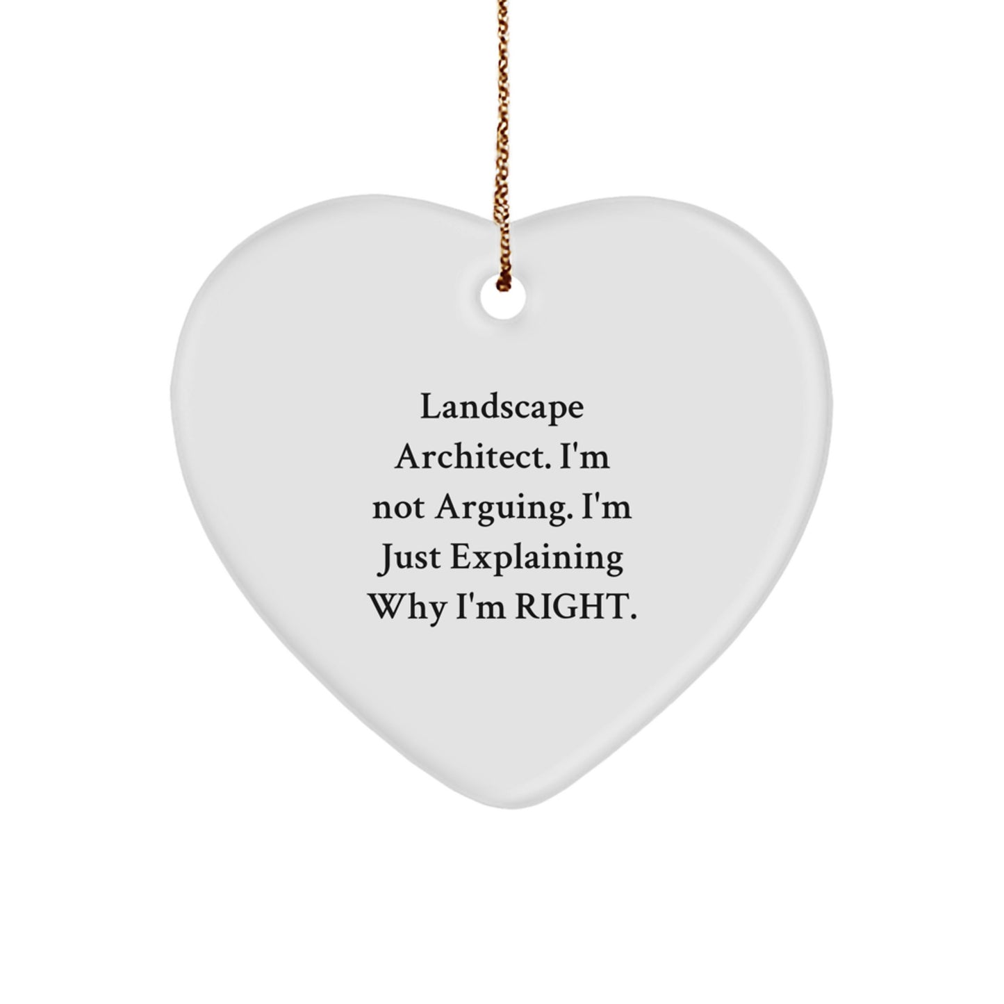 Funny Landscape Architect Gifts from Friends Unique Heart Ornament Christmas Decorations for Men Women Coworkers Family - Image 1