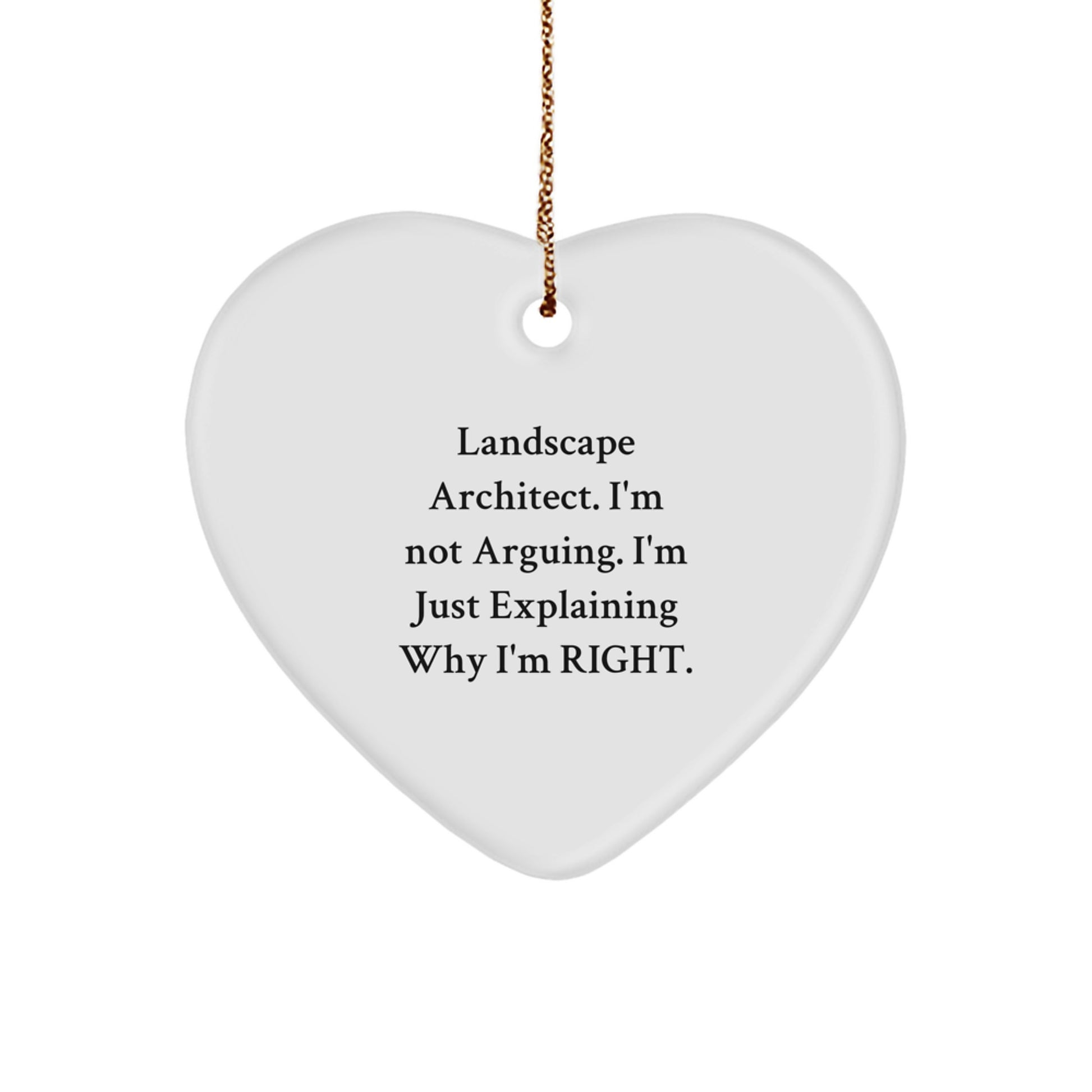 Funny Landscape Architect Gifts from Friends Unique Heart Ornament Christmas Decorations for Men Women Coworkers Family - Image 1