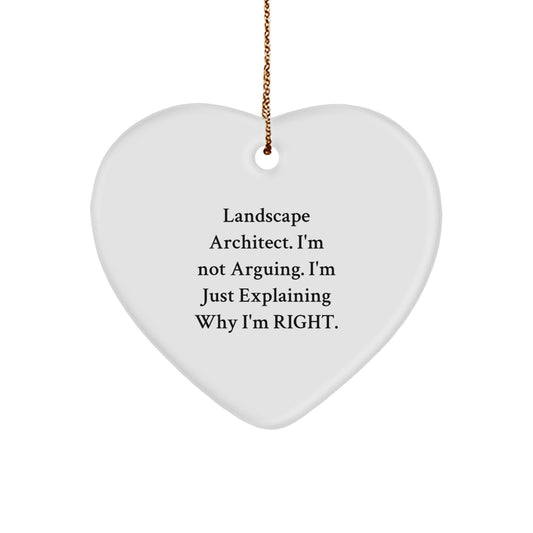 Funny Landscape Architect Gifts from Friends Unique Heart Ornament Christmas Decorations for Men Women Coworkers Family - Image 1
