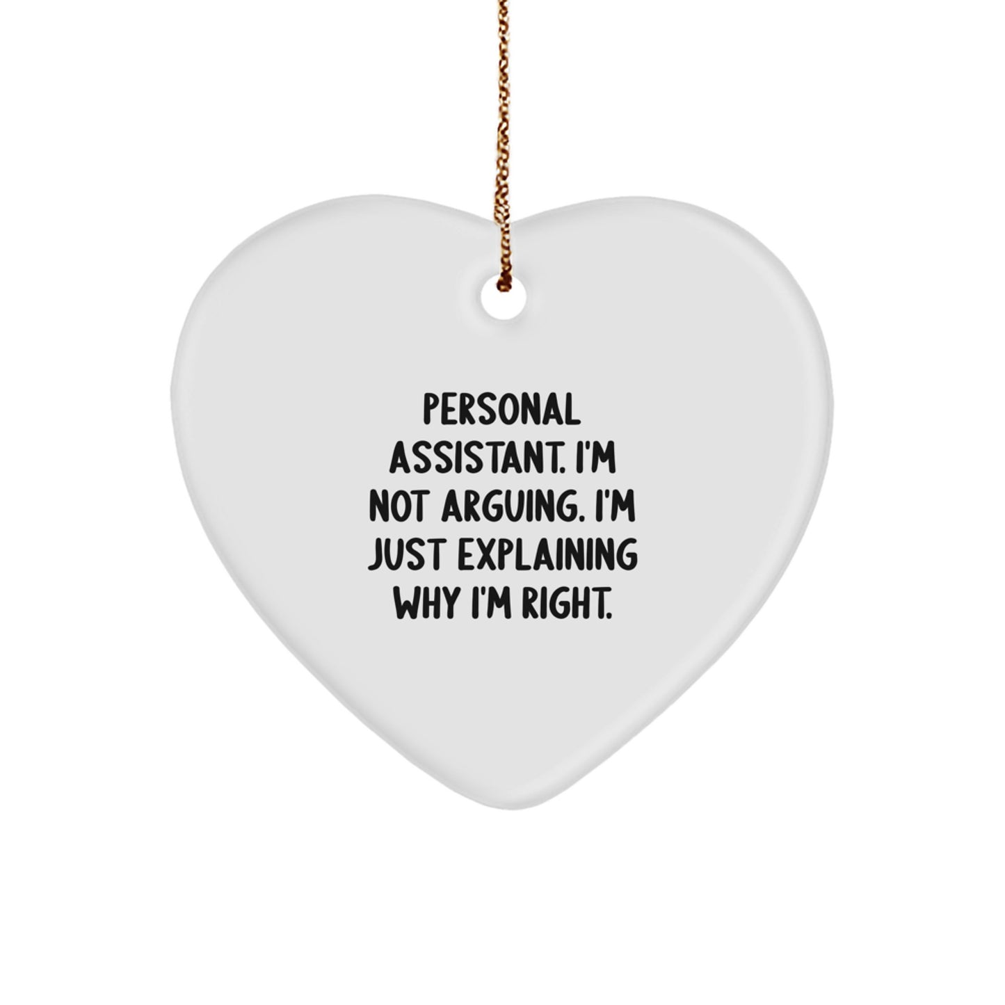 Personal Assistant Heart Christmas Ornament Idea for Coworkers Gift - Image 1