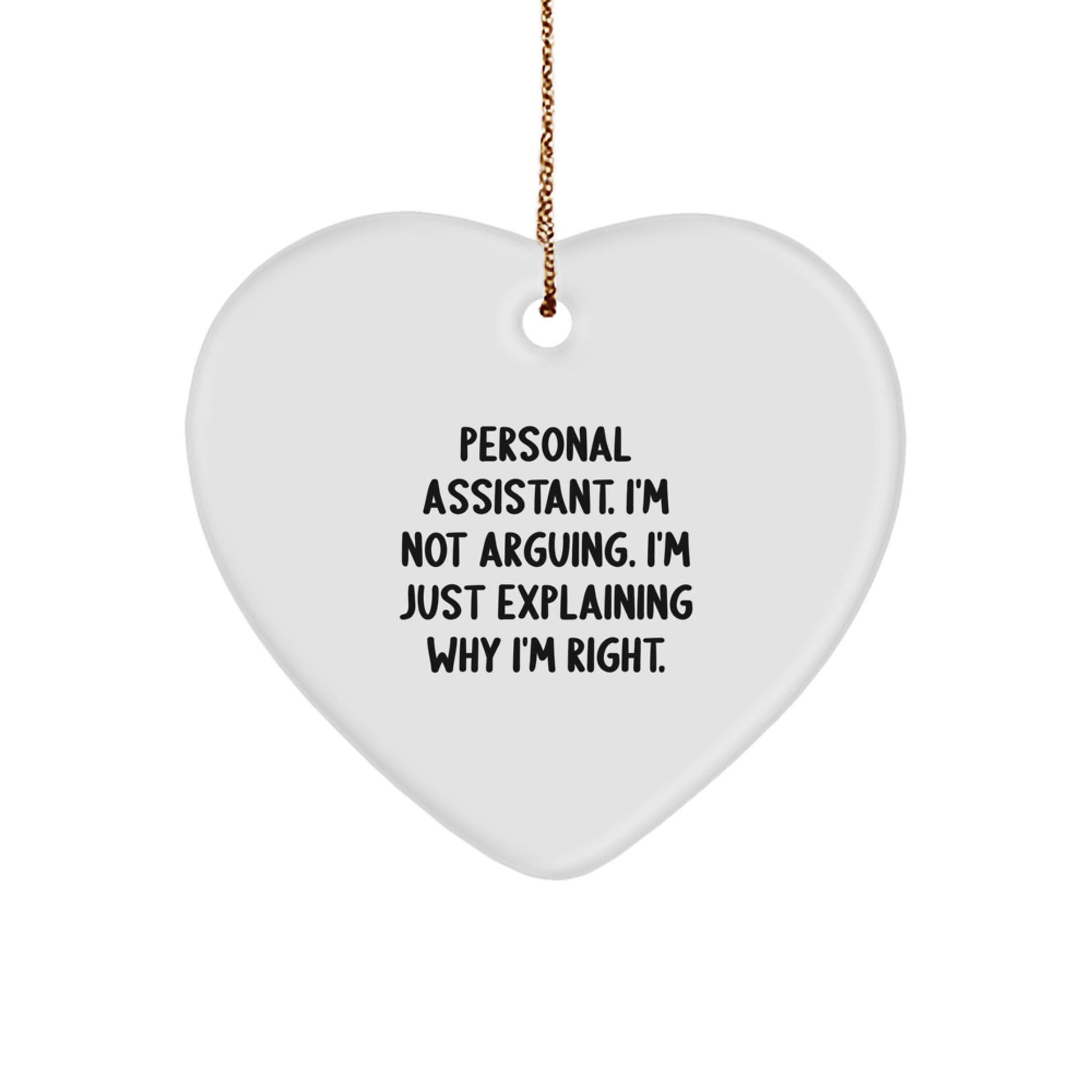 Personal Assistant Heart Christmas Ornament Idea for Coworkers Gift - Image 1