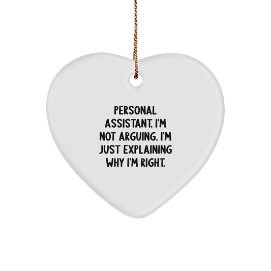Personal Assistant Heart Christmas Ornament Idea for Coworkers Gift - Image 1