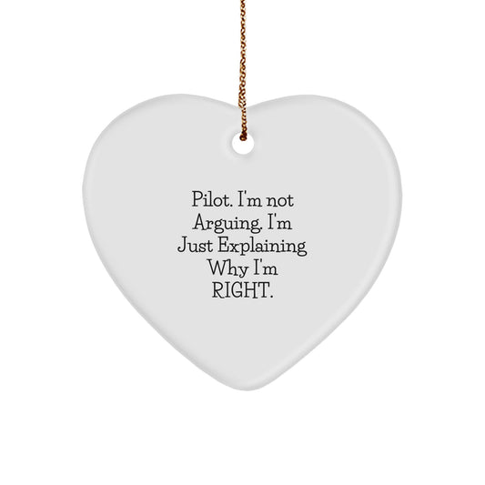 Pilot Favorite Heart Ornament for Kids Christmas Gift - Image 1