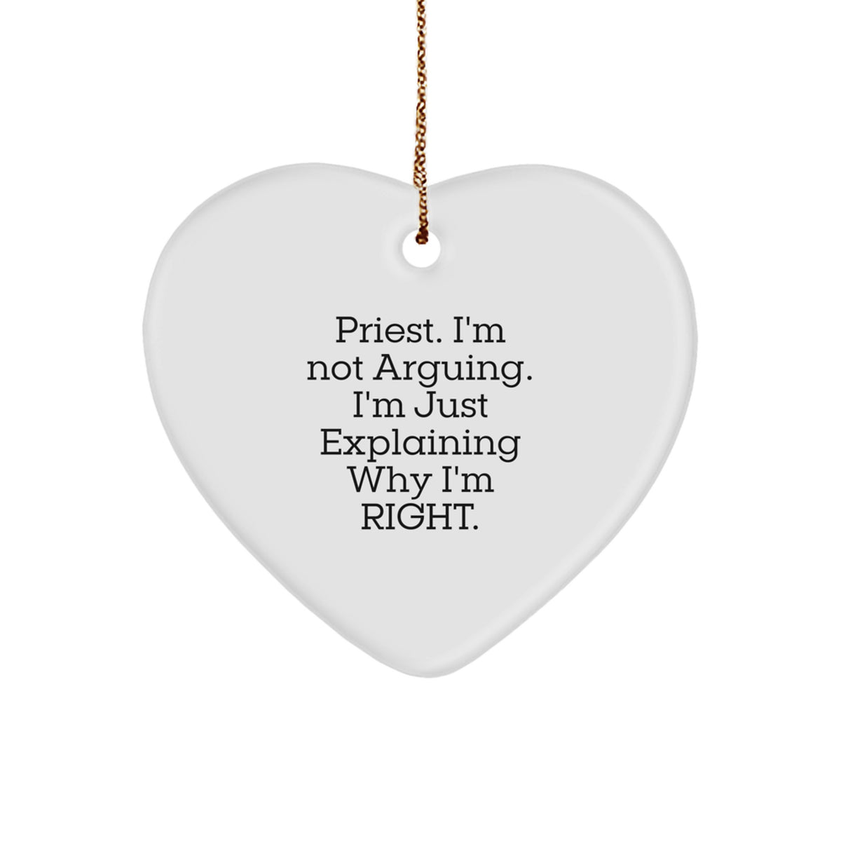 Priest Keepsake Heartwood Holiday Christmas Ornament for Him Gift - Image 1
