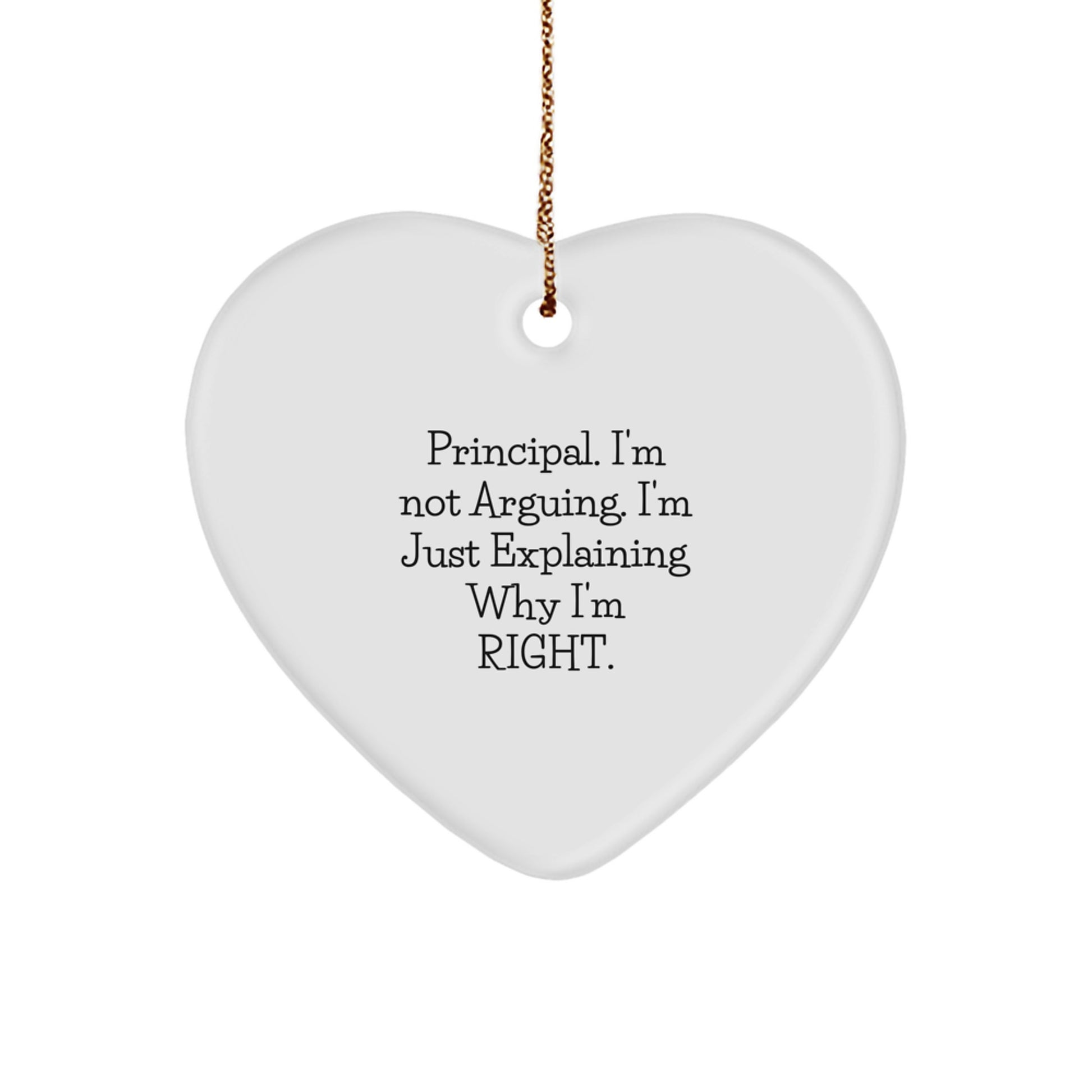 Christmas Gift Surprise for Teens Principal Heart Ornament - Image 1