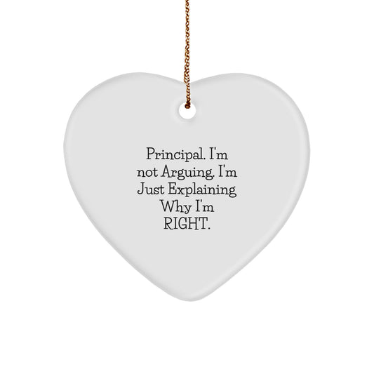 Christmas Gift Surprise for Teens Principal Heart Ornament - Image 1