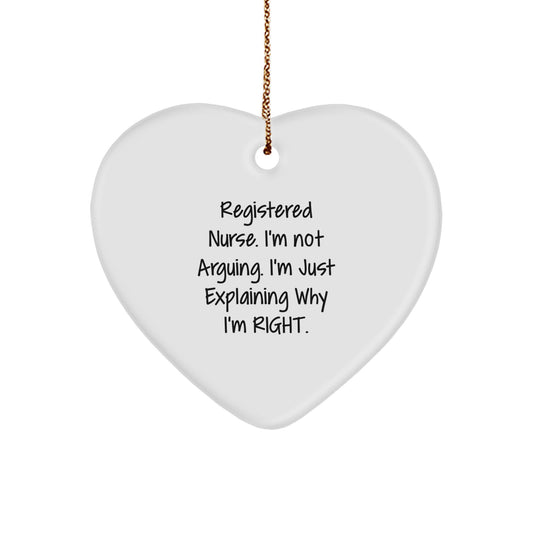 Funny Registered Nurse Gifts, Heart Ornament Christmas Unique Gifts from Friends for Men, Women, Coworkers, Family, Loved Ones, Nurses, Healthcare Professionals - Image 1