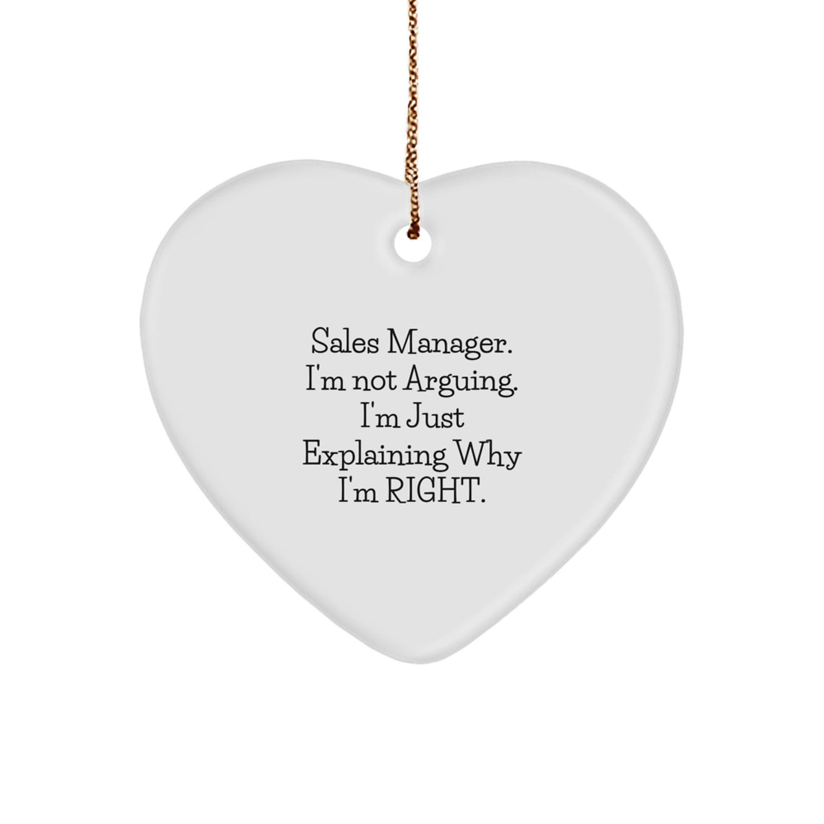 Funny Sales Manager Gifts from Friends, Inspirational Heart Ornament for Men, Women, Coworkers, Christmas Unique Presents - Image 1