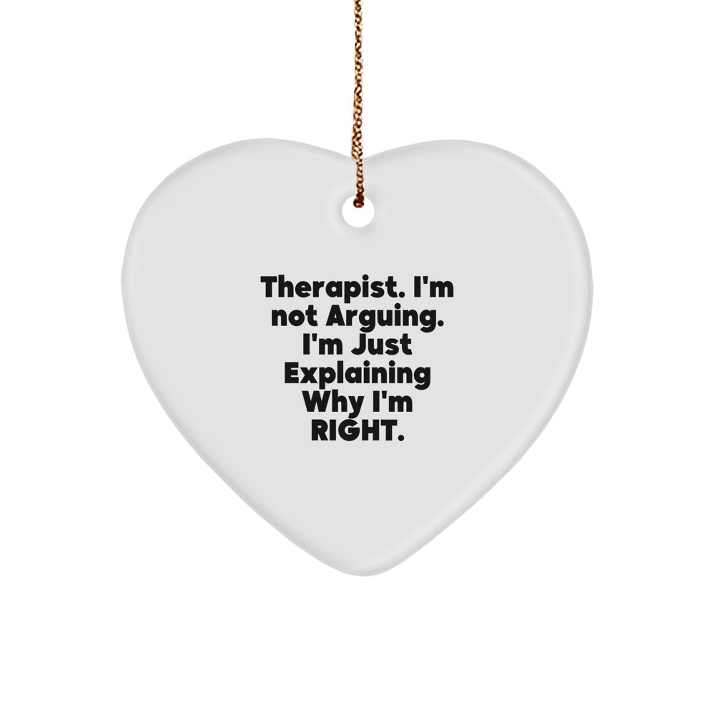 Funny Therapist Gifts from Friends - Heart Ornament for Therapist - Christmas Unique Gifts for Therapist Men Women Coworkers - Image 1
