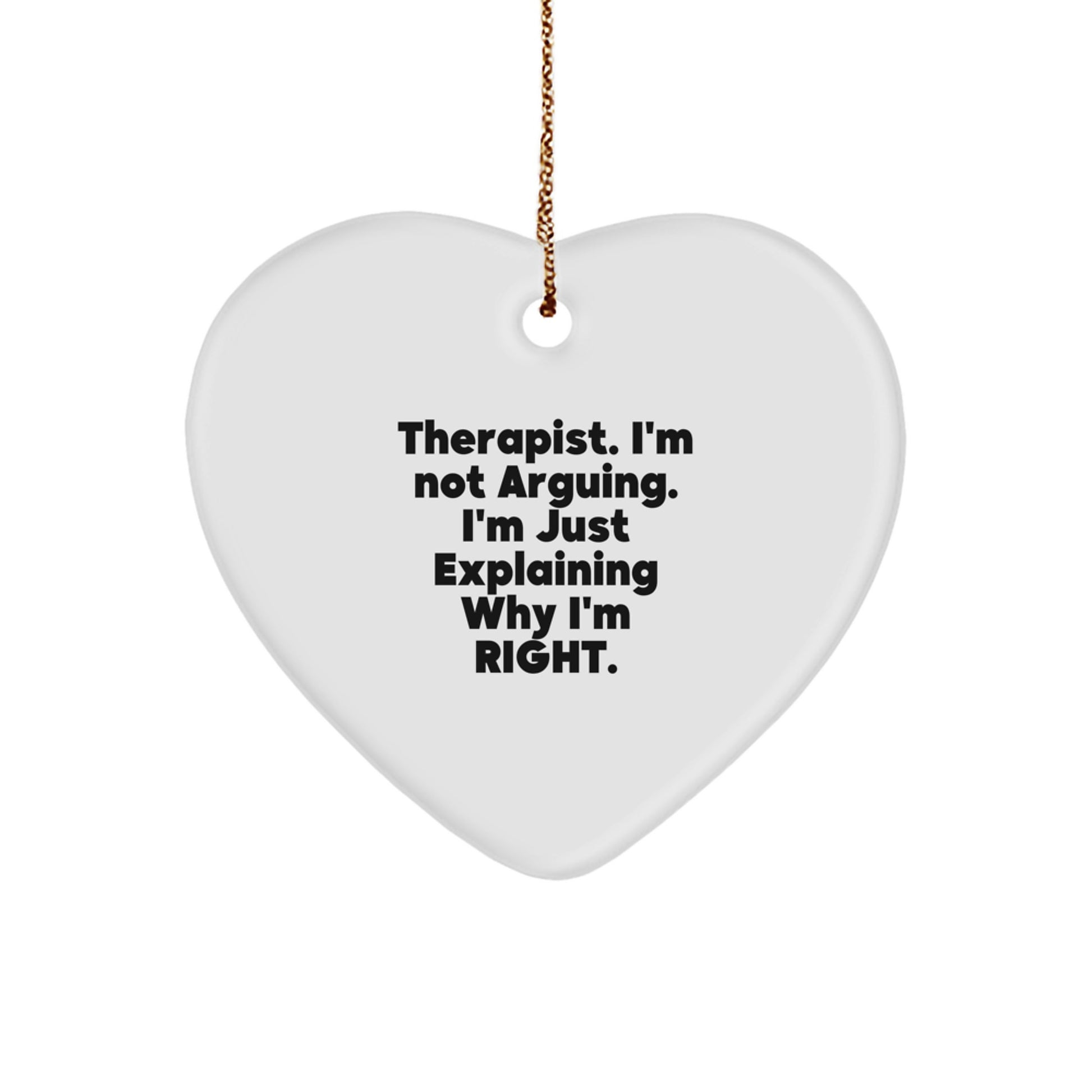 Funny Therapist Gifts from Friends - Heart Ornament for Therapist - Christmas Unique Gifts for Therapist Men Women Coworkers - Image 1