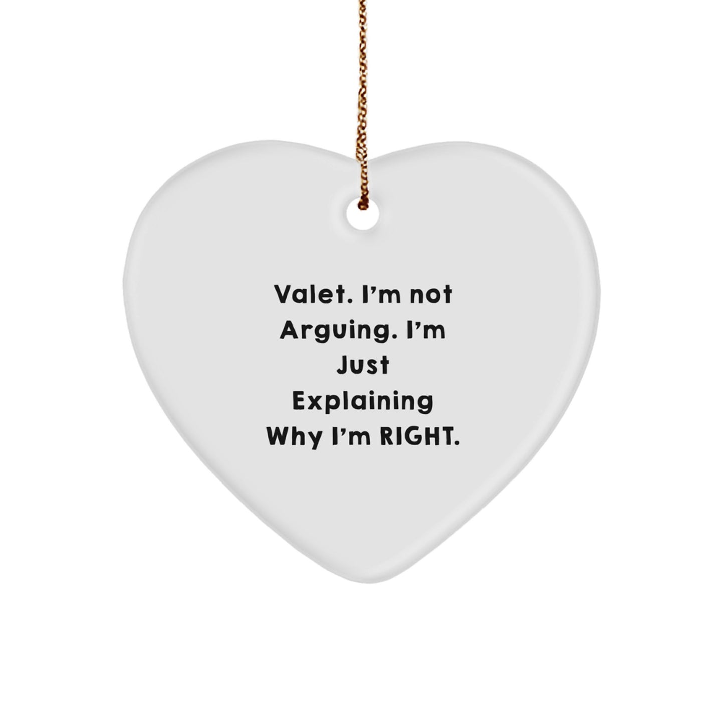 Valet Gifts from Friends for Him, Funny Heart Ornament, Christmas Unique Ideas, Heart Shaped Valet Decor - Image 1