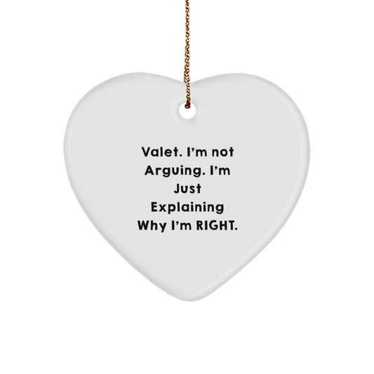 Valet Gifts from Friends for Him, Funny Heart Ornament, Christmas Unique Ideas, Heart Shaped Valet Decor - Image 1