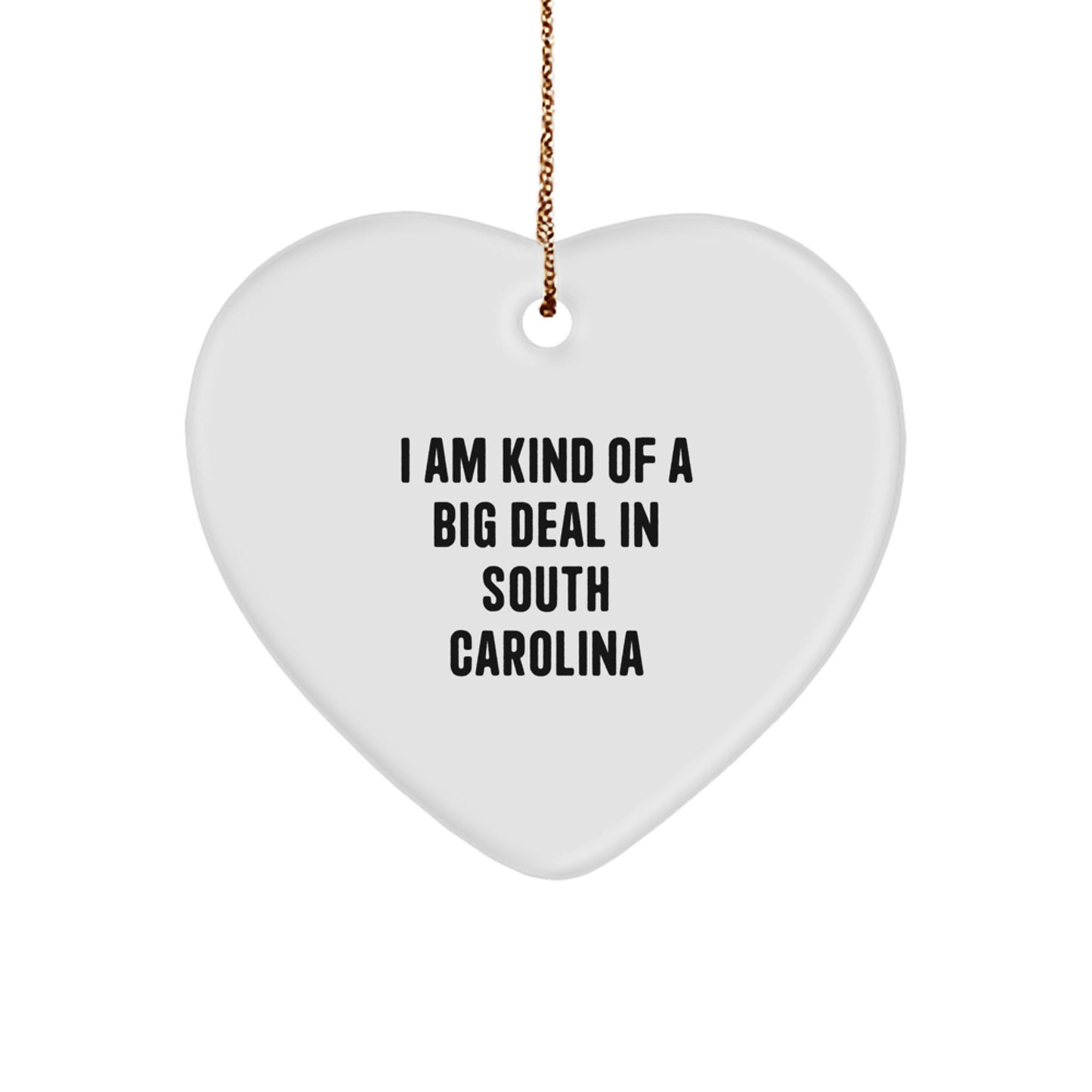 Funny South Carolina Heart Ornaments Gifts for South Carolina from Friends - Christmas Unique Gifts - Image 1
