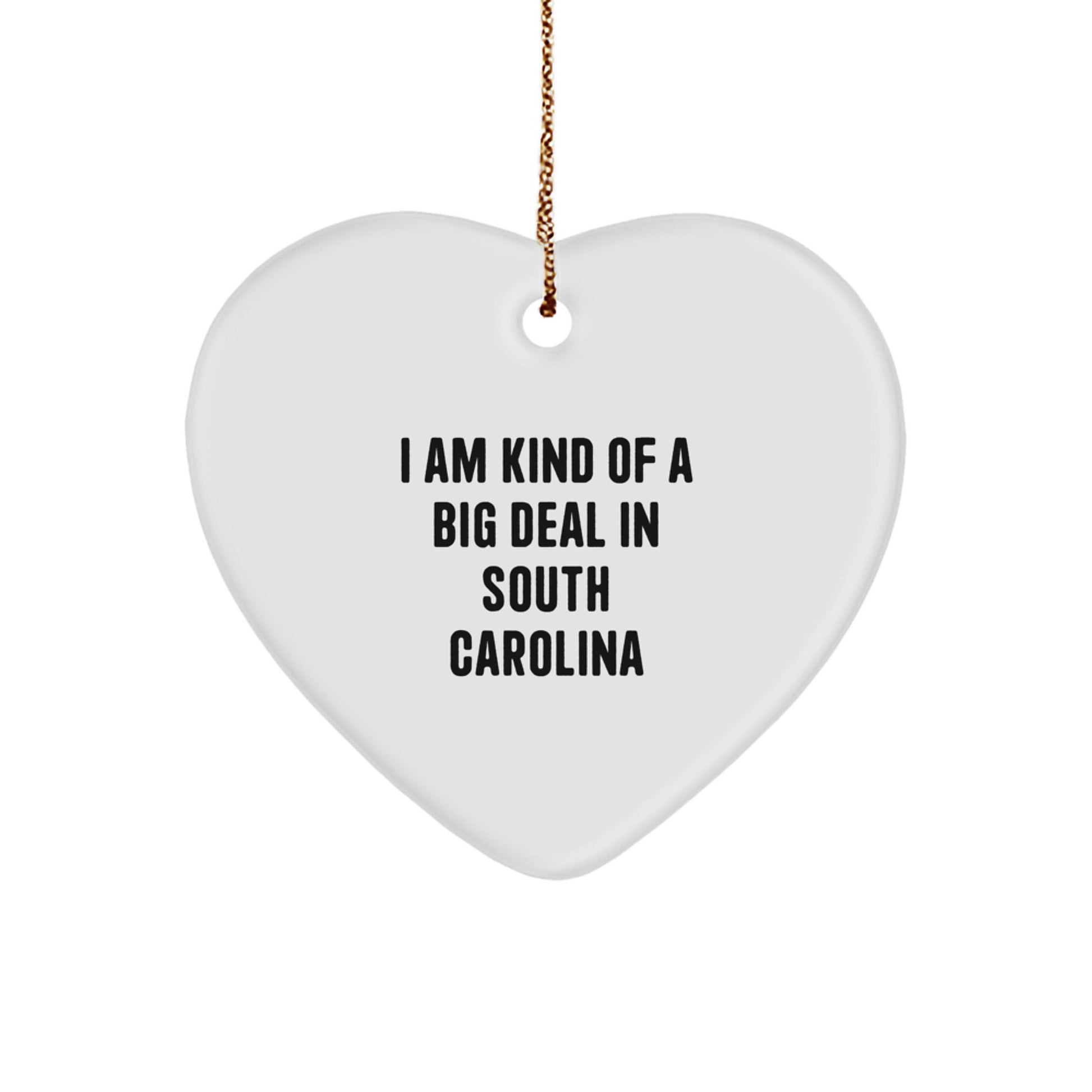 Funny South Carolina Heart Ornaments Gifts for South Carolina from Friends - Christmas Unique Gifts - Image 1