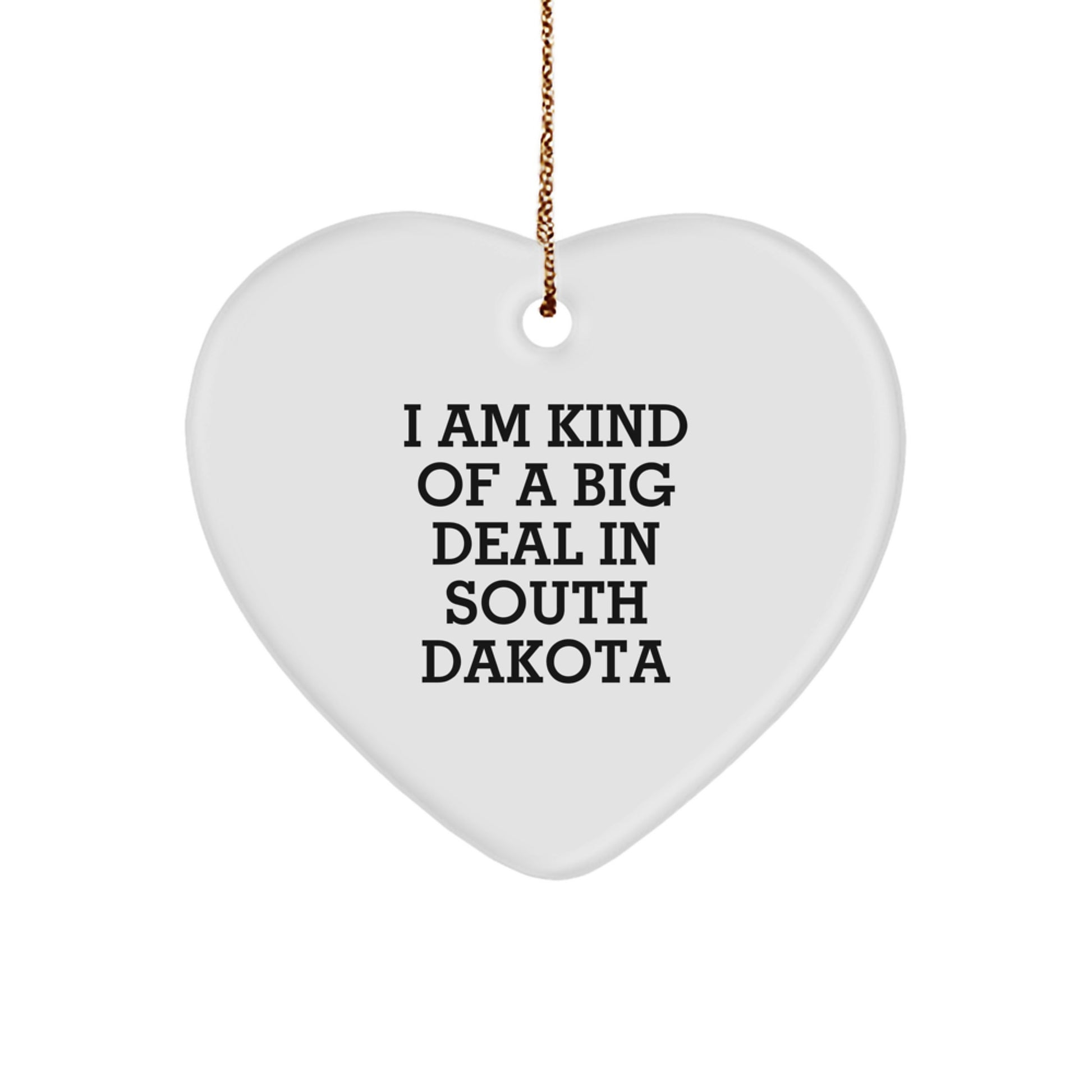 Funny Heart Ornament Gifts from Friends and Family for South Dakota Men and Women, Christmas Unique Gifts Ideas - Image 1