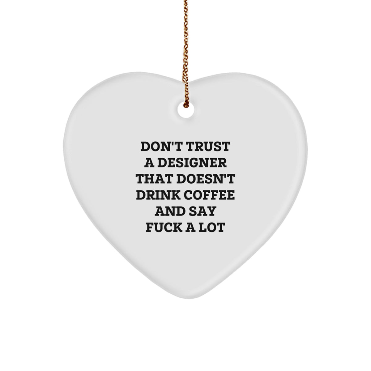 Designer Heart Ornament Idea for Coworkers Christmas Surprise Gift - Image 1