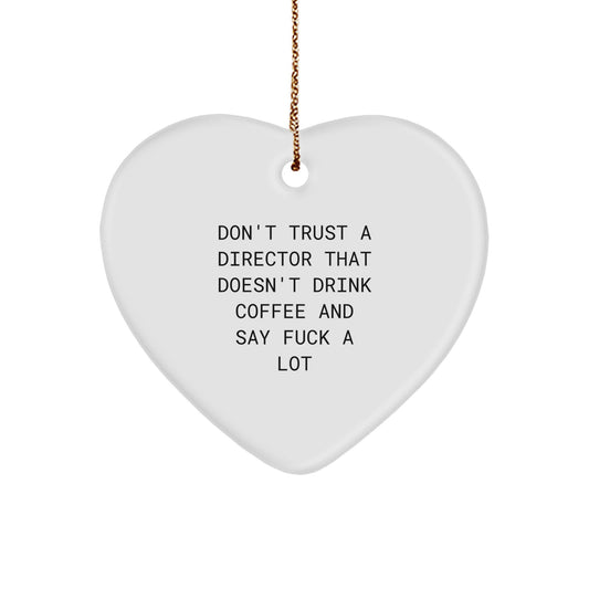 Director Heart Ornament for Family Treasure Christmas Gift - Image 1