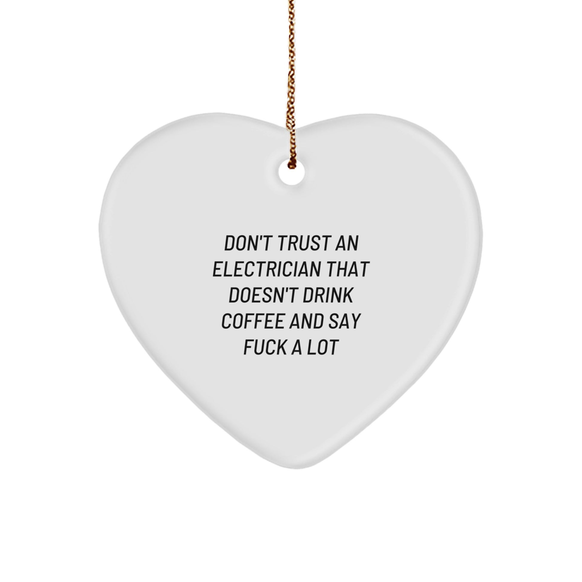 Funny Electrician Gifts from Friends, Heart Ornament for Electrician Men, Christmas Unique Gifts for Electrician - Image 1