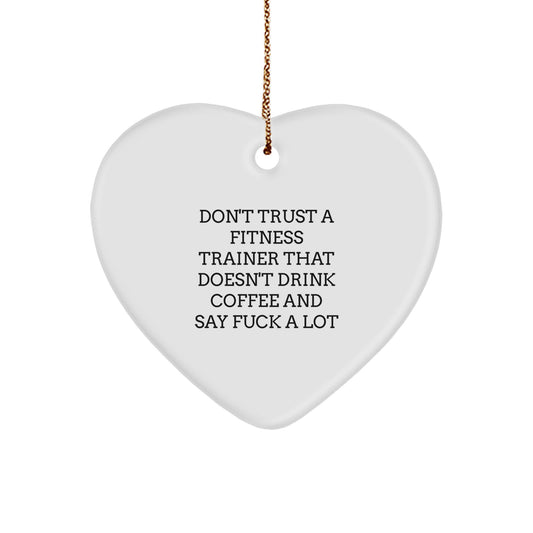 Funny Fitness Trainer Gifts from Men to Friends and Family for Christmas Unique Ornaments - Image 1
