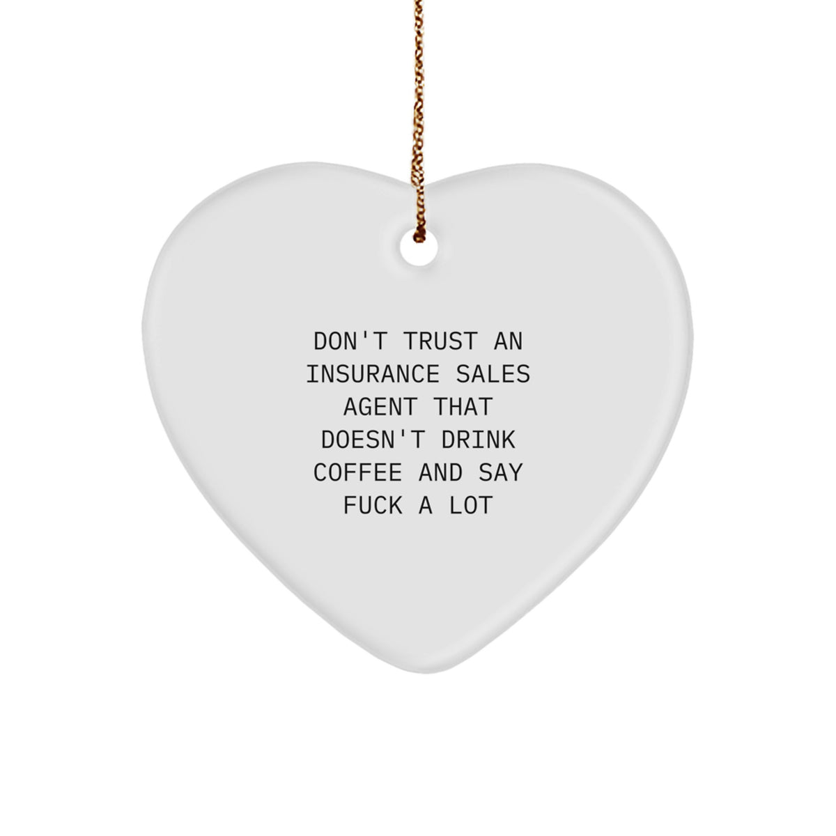 Insurance Sales Agent Christmas Ornament White Idea for Coworkers Gift - Image 1