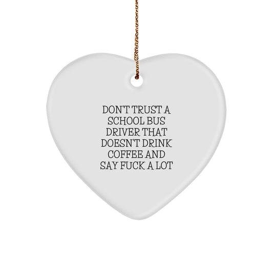 Christmas Gift for Roommates Collectible School Bus Driver Heart - Image 1