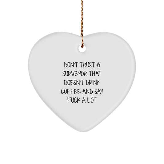 Surveyor Christmas Ornament Keepsake for Him Heartwood Holiday Gift - Image 1