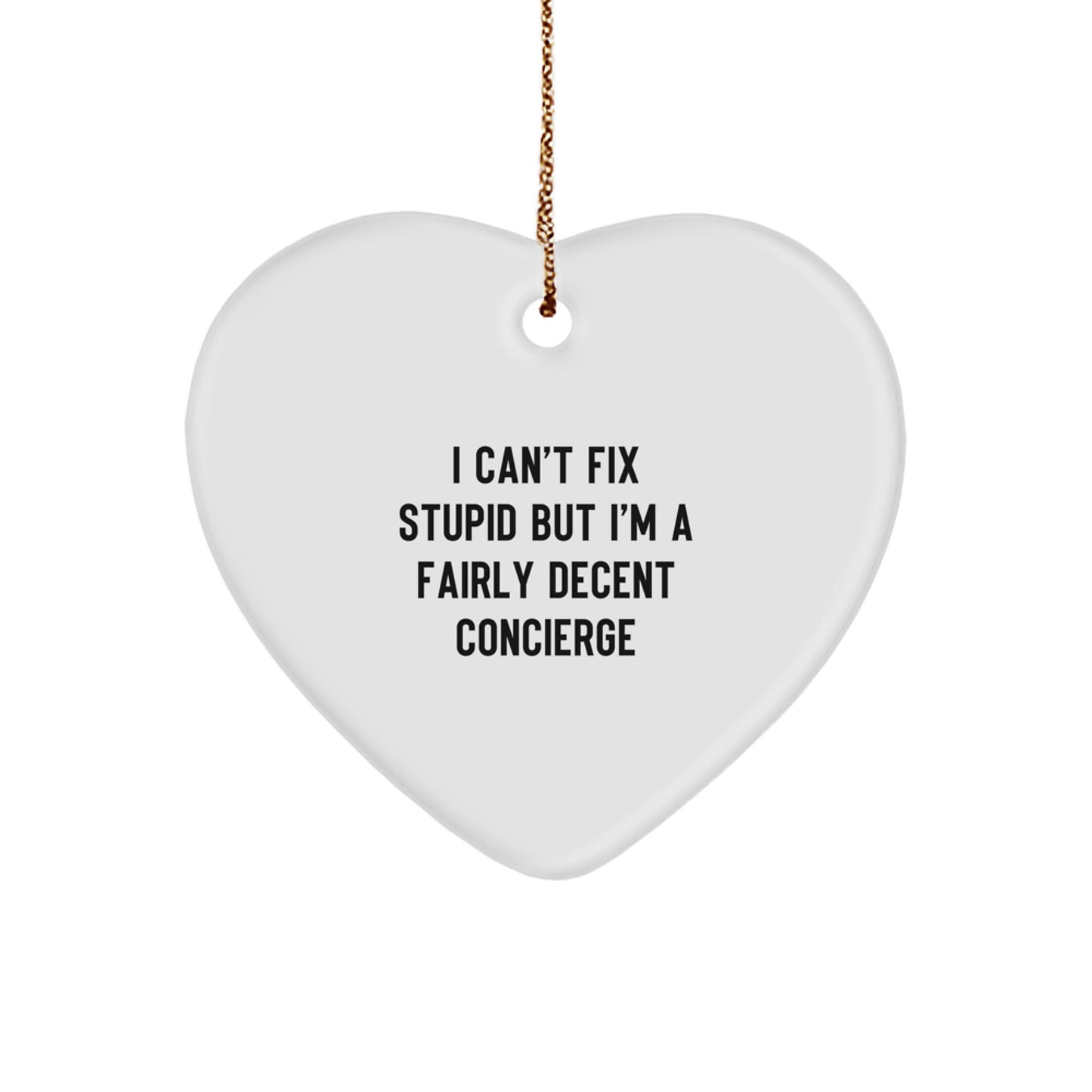 Concierge Gifts from Men for Women, Funny Heart Ornament, Christmas Unique Gifts - Image 1