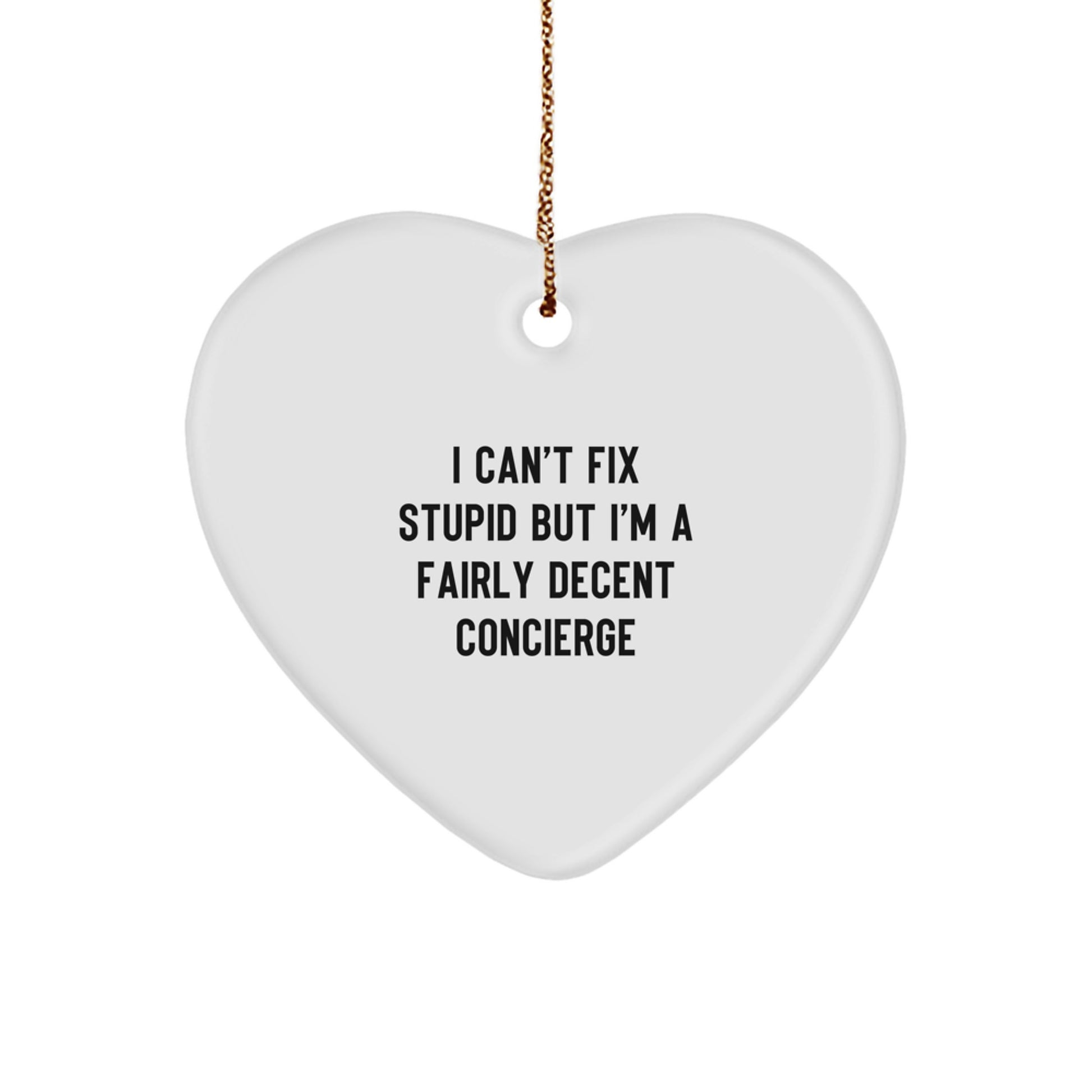 Concierge Gifts from Men for Women, Funny Heart Ornament, Christmas Unique Gifts - Image 1