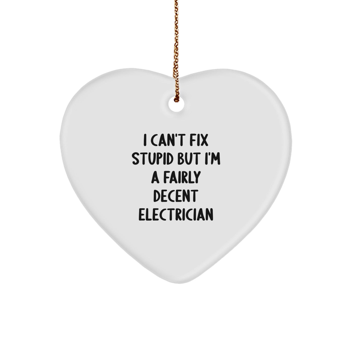 Funny Electrician Gifts from Electricians to Colleagues, Unique Heart Ornament for Christmas Unique Gifts - Image 1