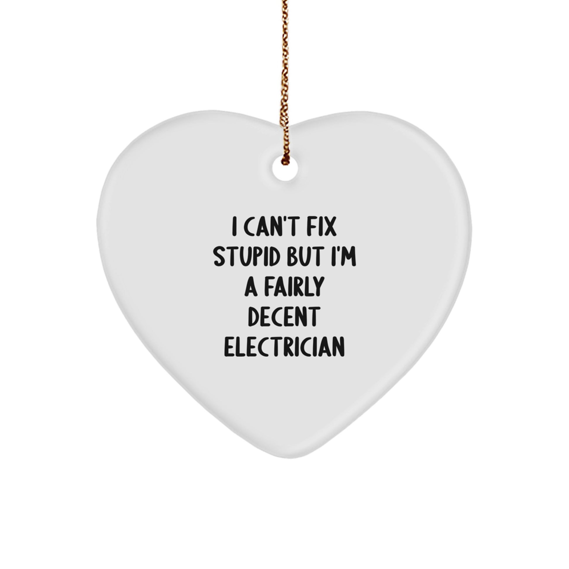 Funny Electrician Gifts from Electricians to Colleagues, Unique Heart Ornament for Christmas Unique Gifts - Image 1