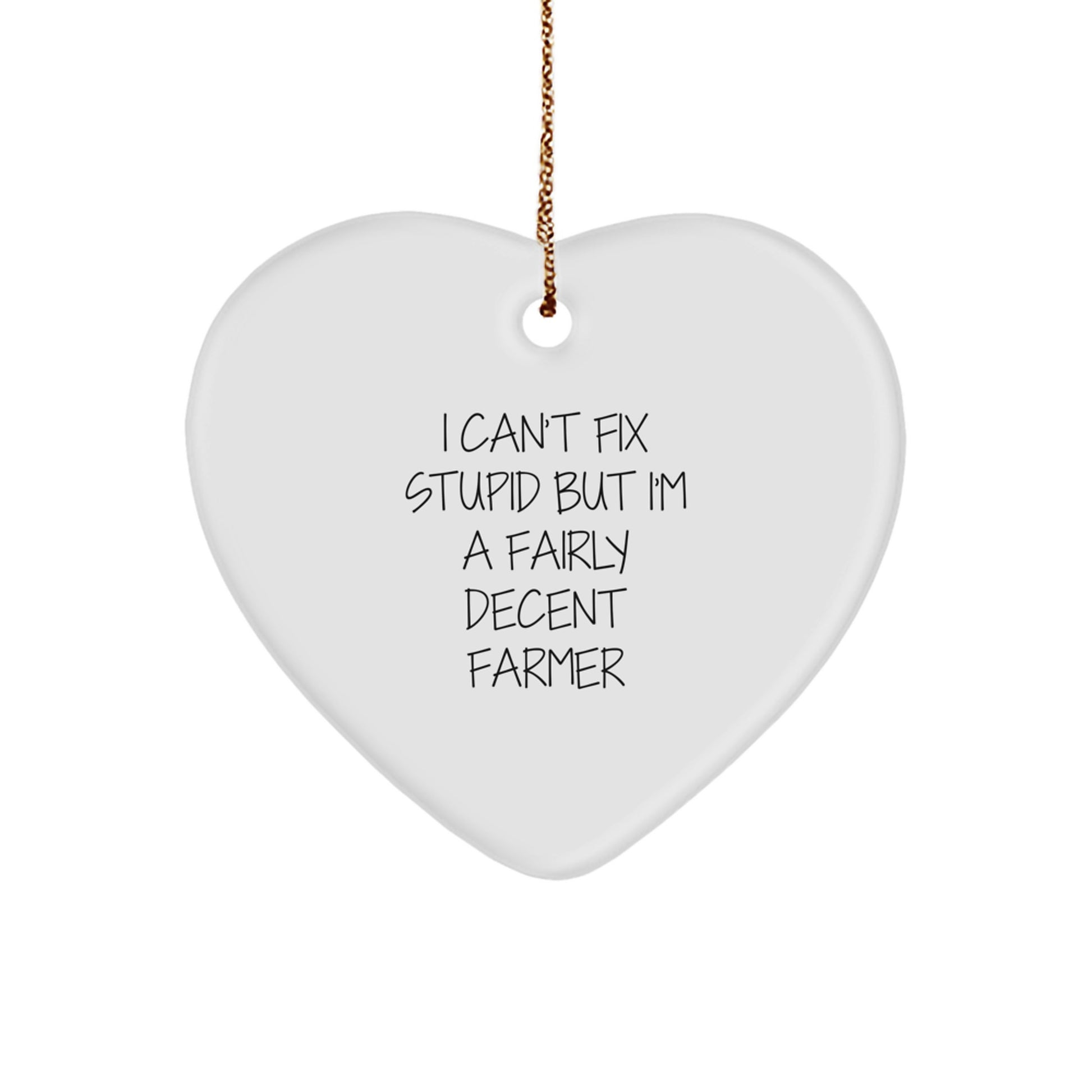 Funny Farmer Heart Ornament Gifts from Men to Women Farmer Friends Christmas Unique Gifts - Image 1