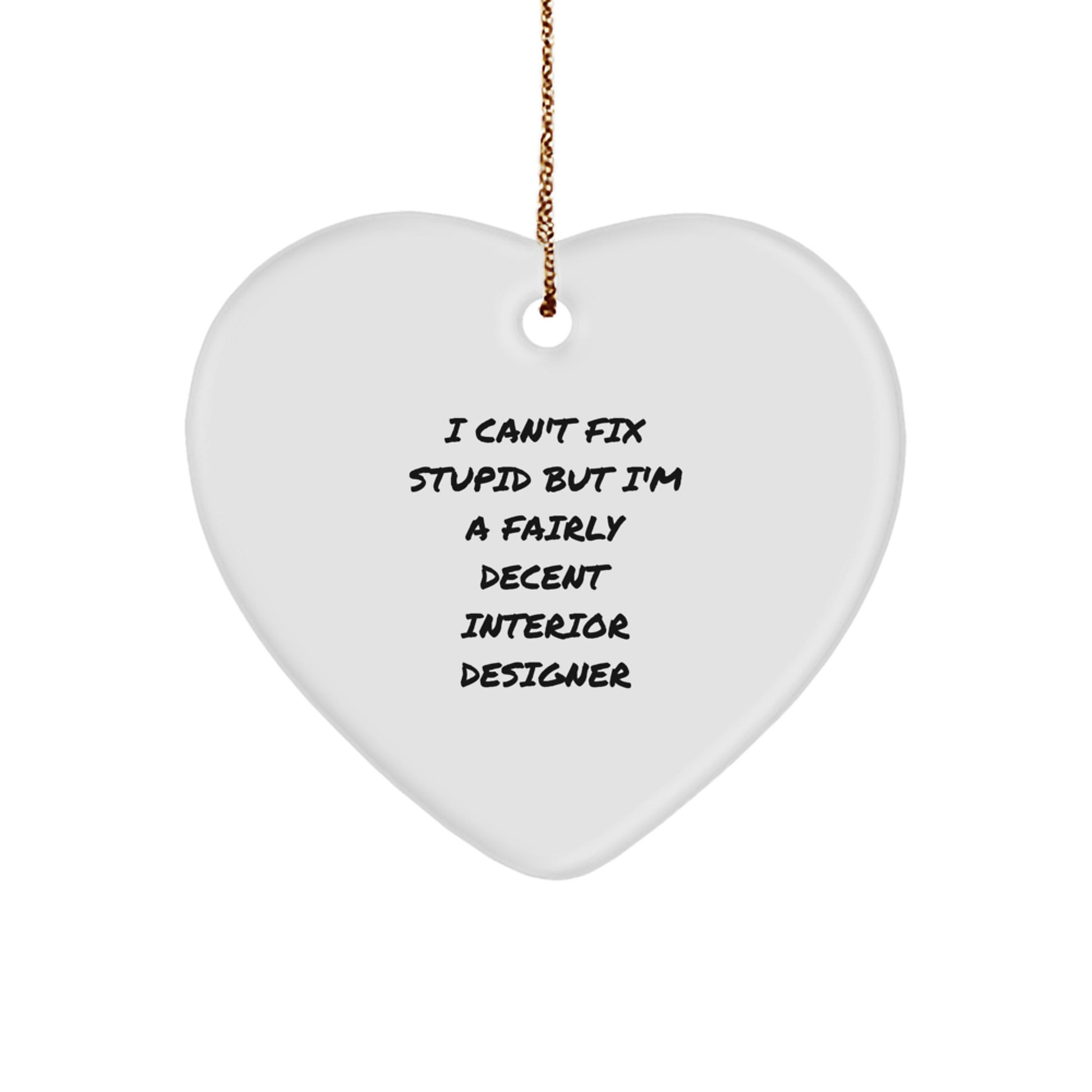 Unique Gifts for Interior Designer Friends Funny Heart Ornament Interior Designer Heart Shaped Decorations - Image 1