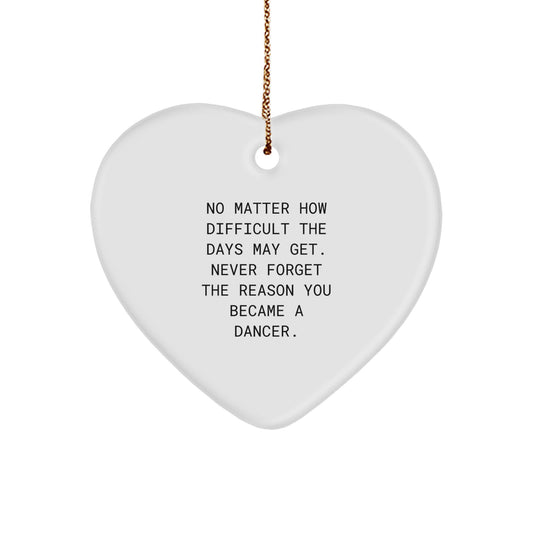 Inspirational Dancer Heart Ornament for Friends Christmas Unique Gift - Image 1