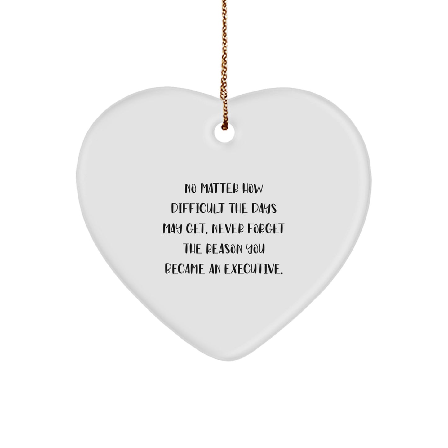 Gifts from Men to Executive Friends, Funny Executive Heart Ornament for Christmas Unique Gifts - Image 1