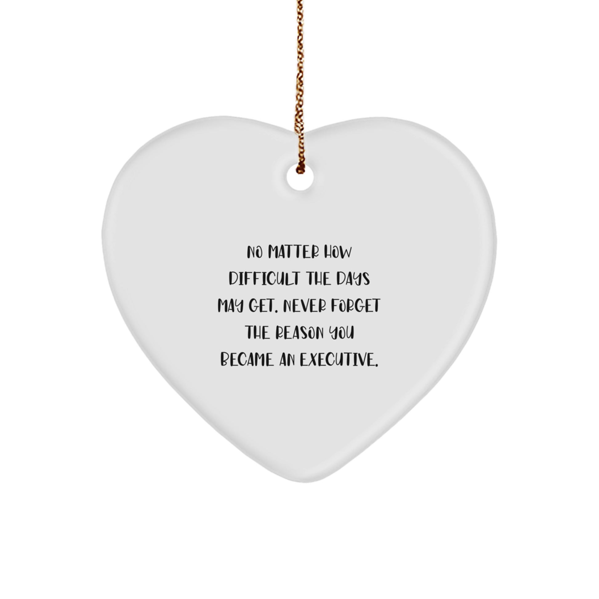 Gifts from Men to Executive Friends, Funny Executive Heart Ornament for Christmas Unique Gifts - Image 1