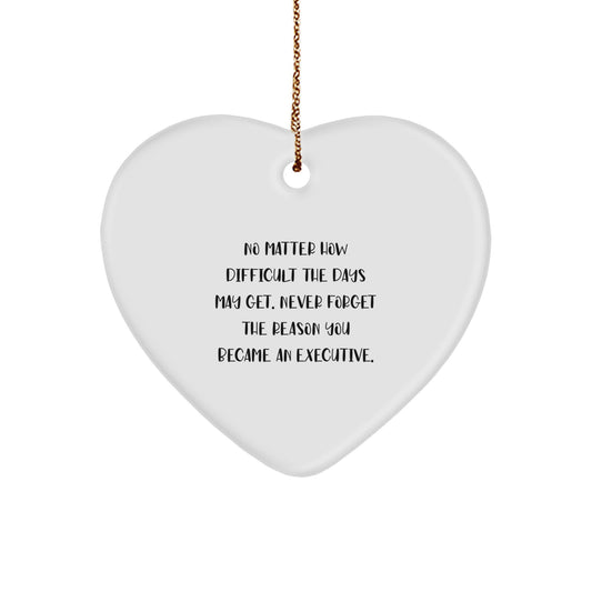 Gifts from Men to Executive Friends, Funny Executive Heart Ornament for Christmas Unique Gifts - Image 1