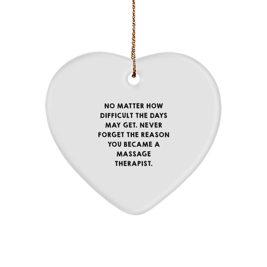 Never Forget Quote Massage Therapist Christmas Ornament for Friends Gift - Image 1